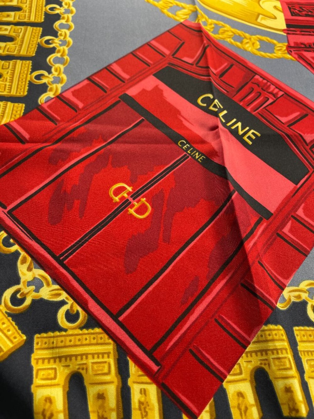 Vintage Céline Paris Silk Scarf – Arc de Triomphe Motif - Picture 9 of 14